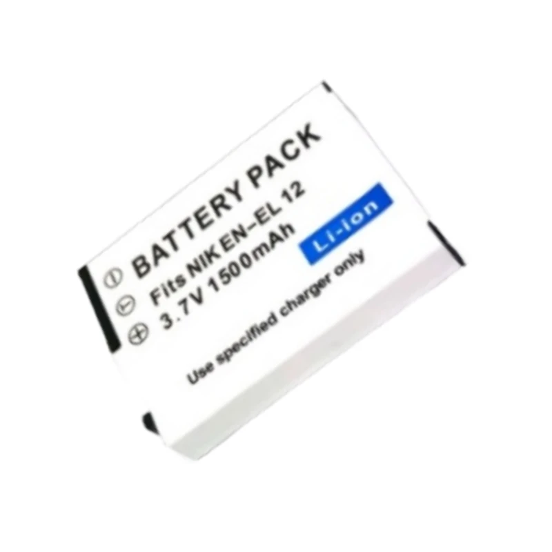 New Replacement Camera Battery EN-EL12 ENEL12 3.7V 1500mAh + Charger for Nikon Coolpix S9300 S9100 S8200 S9700 S9500 S9400 - Image 3