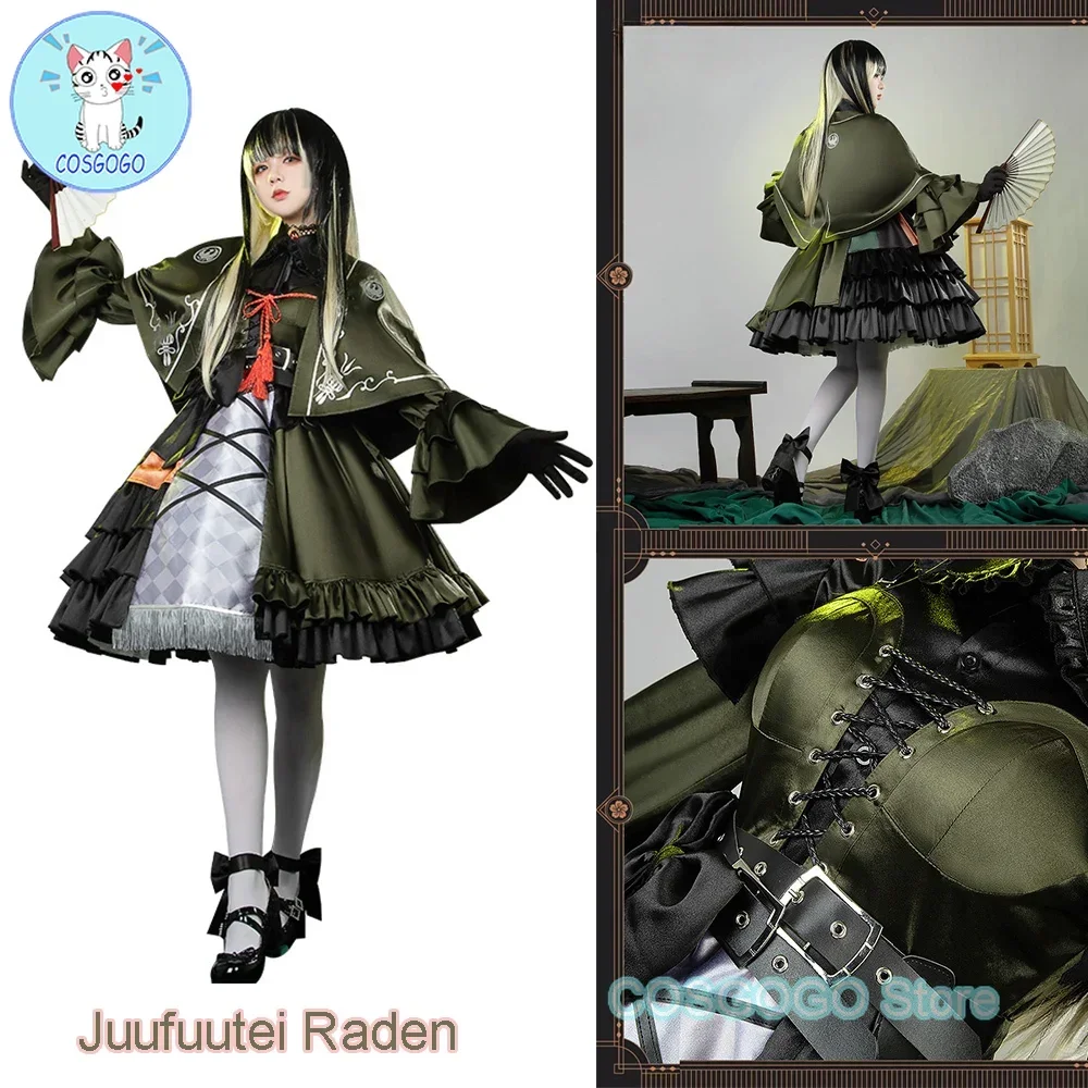 

[Customized] Vtuber Hololive Juufuutei Raden Cosplay Costume Game Suit Gorgeous Dress Uniform Halloween Party Outfit