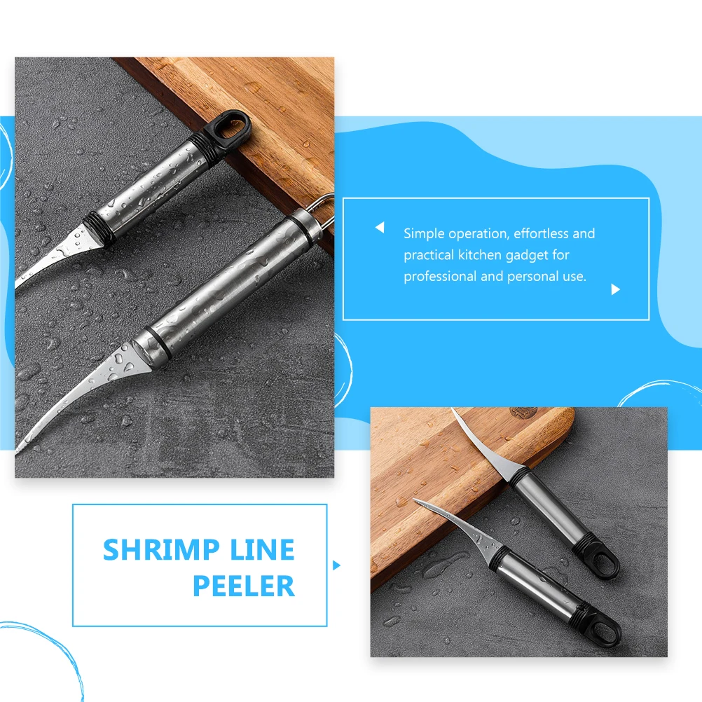

5pcs Shrimp Opener Cleaner Kitchen Tool Set Stainless Steel Shrimp Line Remover Cutter Peeler Seafood Gadgets Gifts