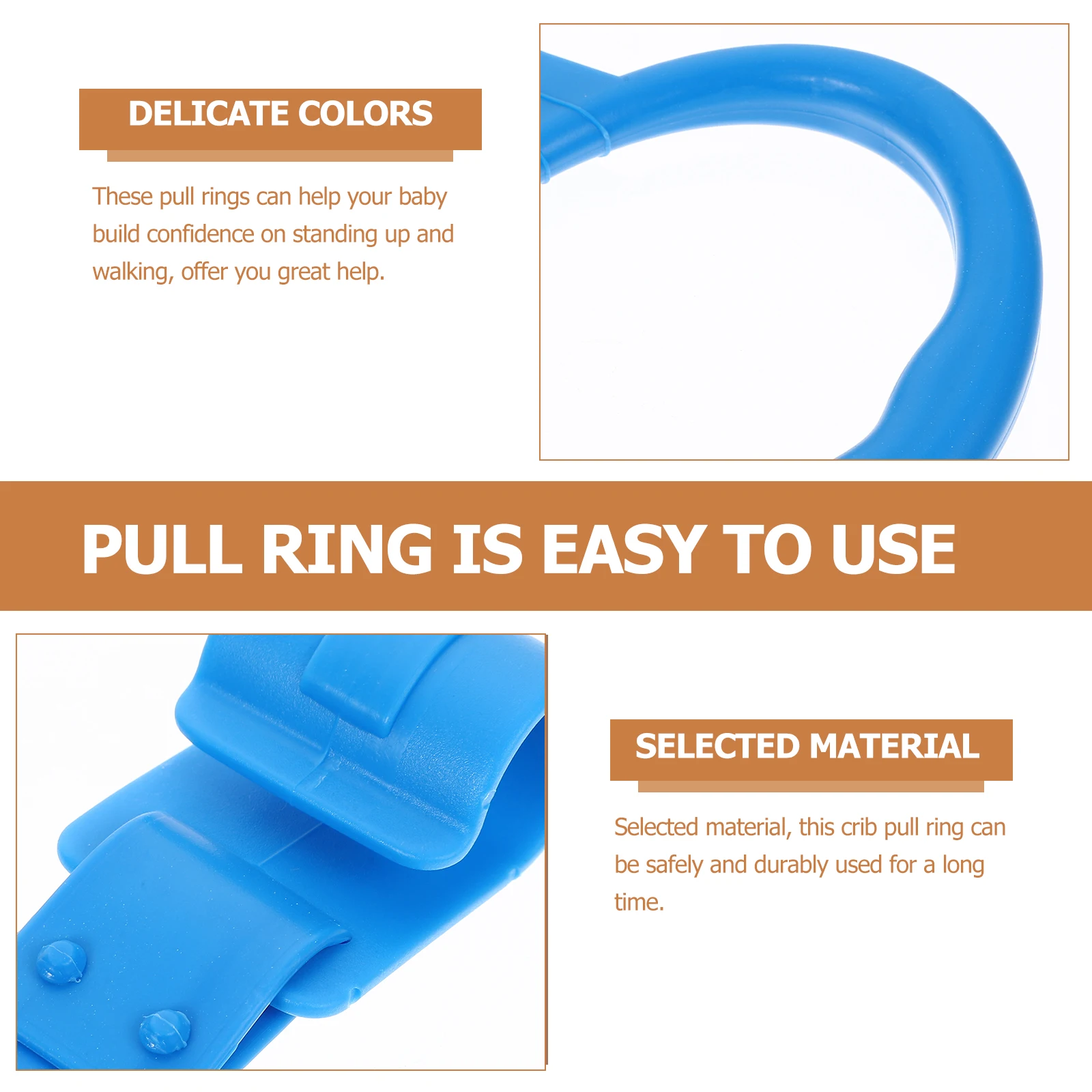 

Baby Standing Safety Ring 1 Pair Green Portable Crib Pull Rings Walking Helper Toddler Training Baby Bed Hanging Rings Infant