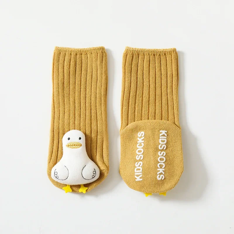 Four Seasons Wearable Cartoon Silicone Floor Resistant Baby Anti-slip Socks Children 0-5Y Girl Boy Infant Cute Stocking Unisex