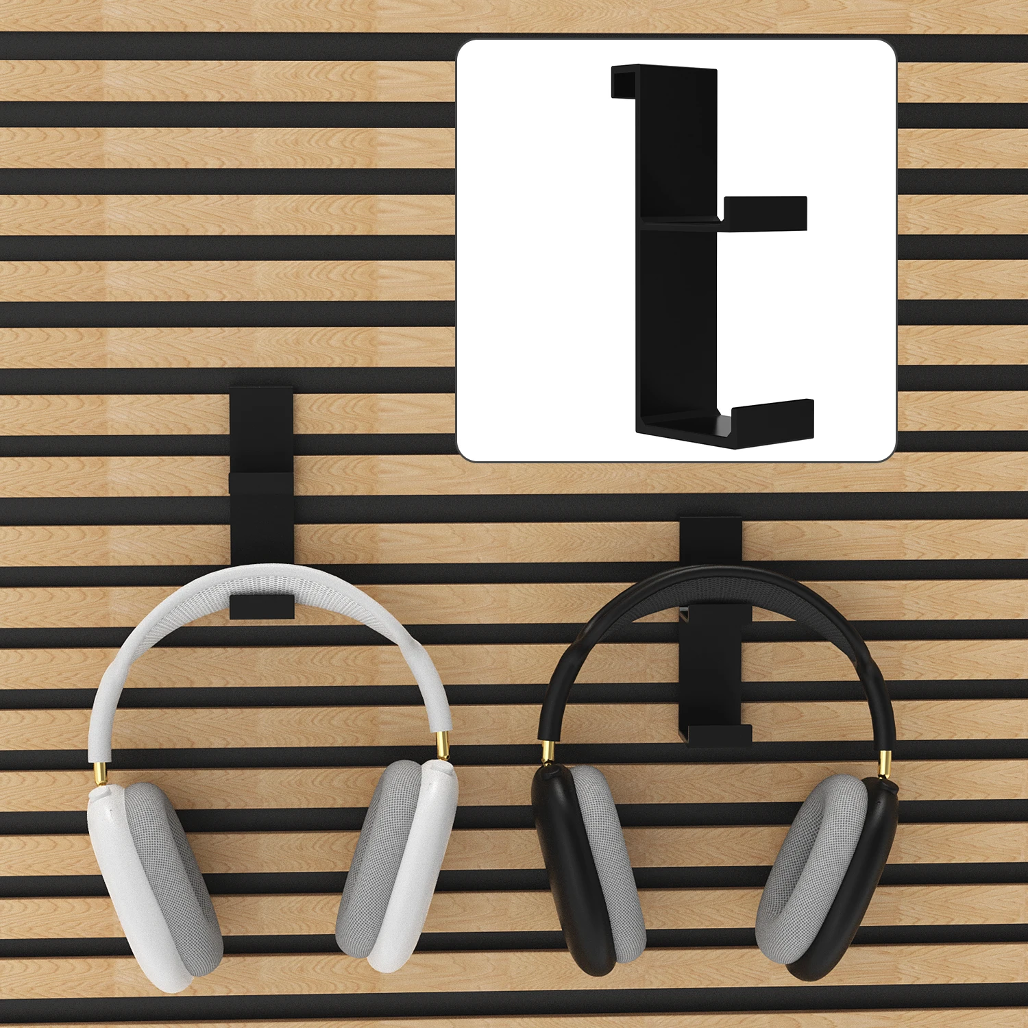 1 Piece No-Drill Soundproof Panel Hook, Strong Adhesive Mount Bracket, Special for Home Studio Acoustic Panels, Compatible with
