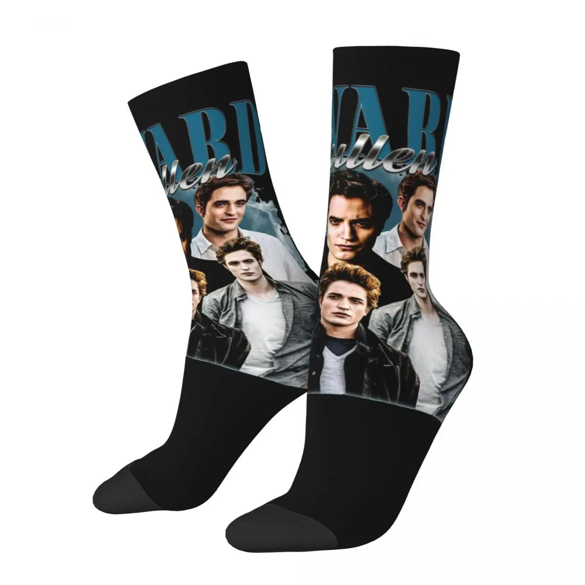 Vintage Edward Cullen Retro 90 Homage Twilight Socks Men's Women's Fashion Robert Pattinson Socks Harajuku Socks Gifts