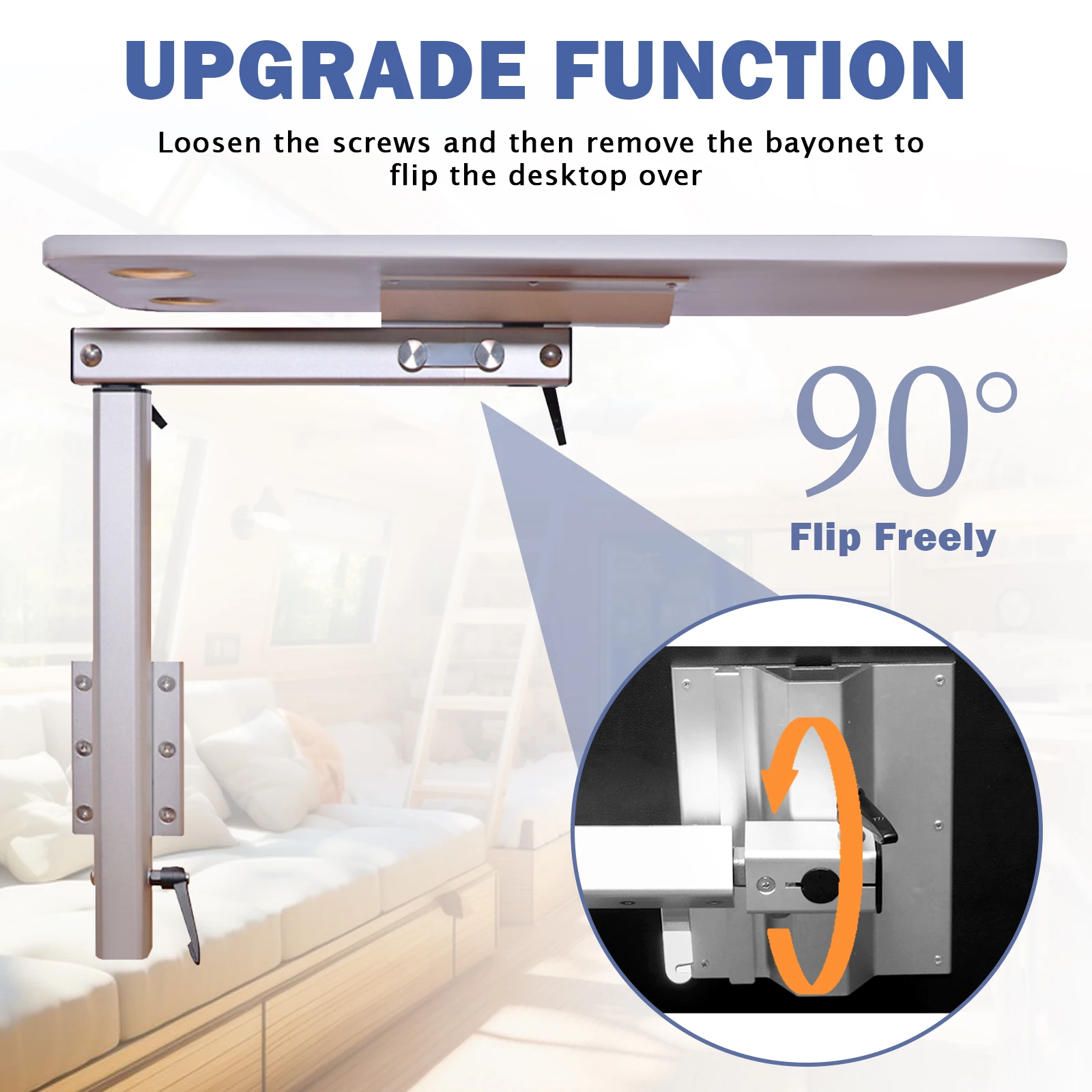 New RV Height Adjustable Flip-Top Space-Saving Table Legs Camper Van Accessories for Travel Trailer Caravan Boat