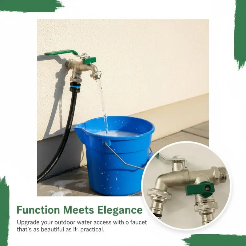 1Pcs Water Tap Faucet 1 2 3 4 Inch for Garden Tools Brass On Off Valve for Outside Irrigation Convenient Use