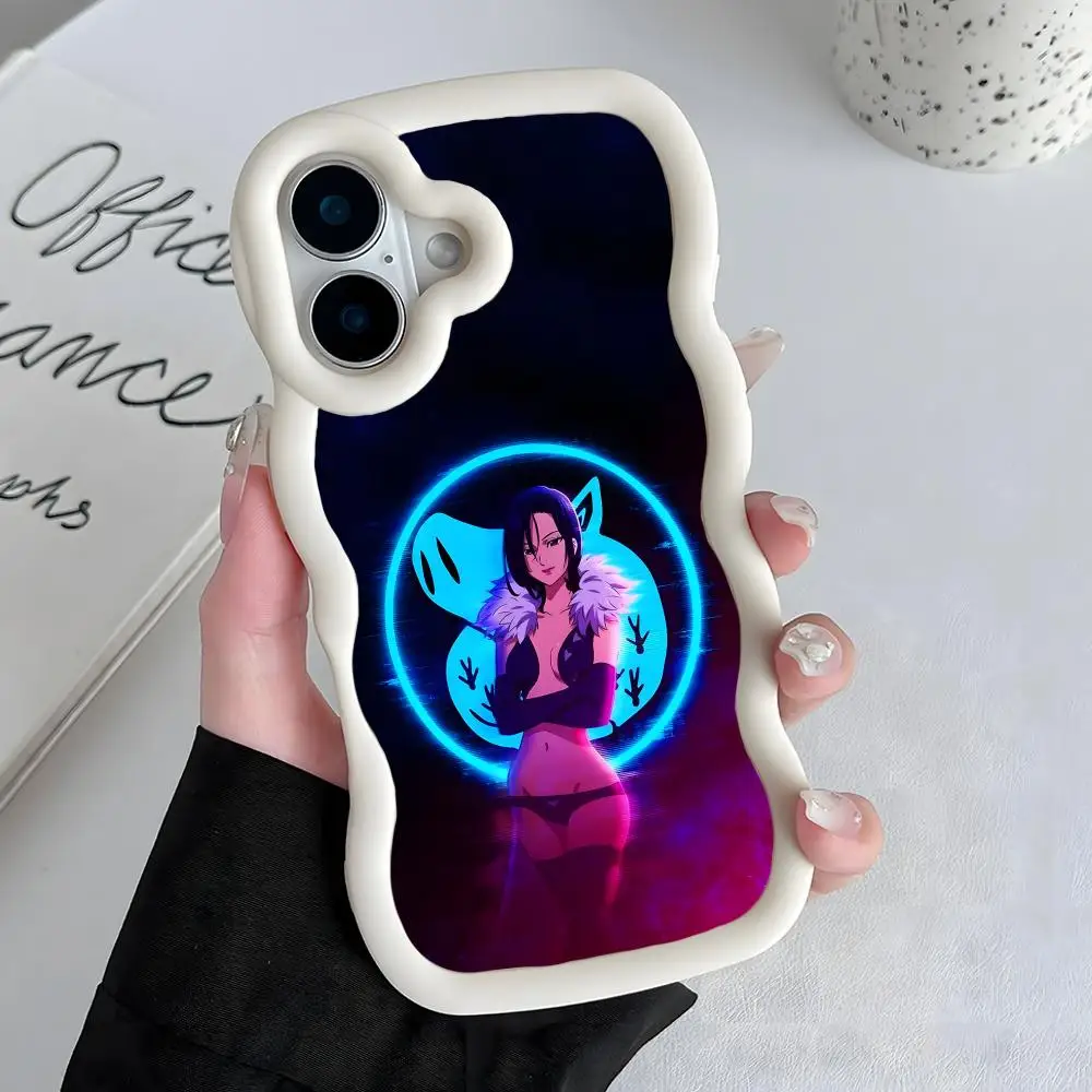 Seven Deadly Sins Merlin Phone Case for iPhone 18 17 16 15 14 13 12 11 Air Pro Max Plus White Soft TPU Wavy Edge Cover