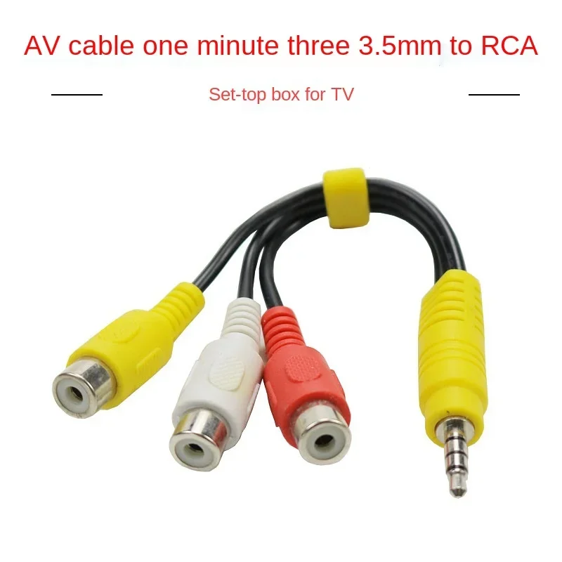 1pcs 3.5mm Aux Male Stereo To 3 RCA Female Audio Video AV Adapter Cable for High-Performance Video and Audio Playback