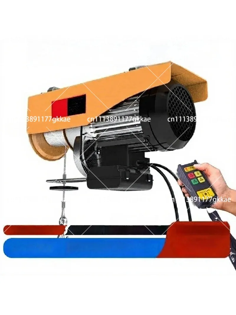 220V Wireless Remote Control Electric Hoist Winch Small Lifting Crane Multifunctional Home Decoration