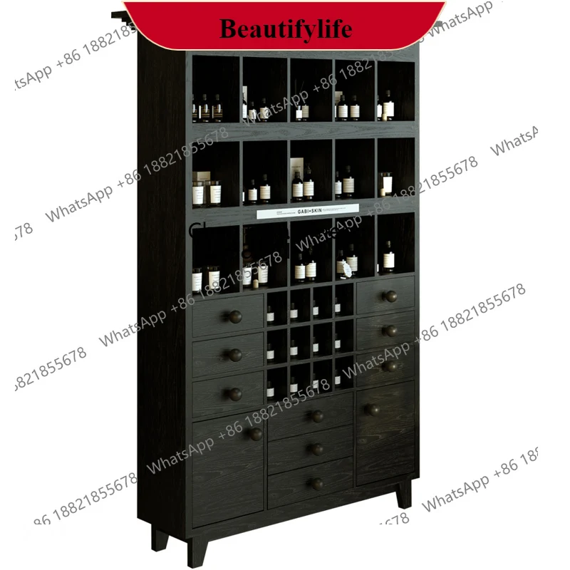 

G153 Retro style display cabinet Beauty salon Product display rack Cosmetics rack