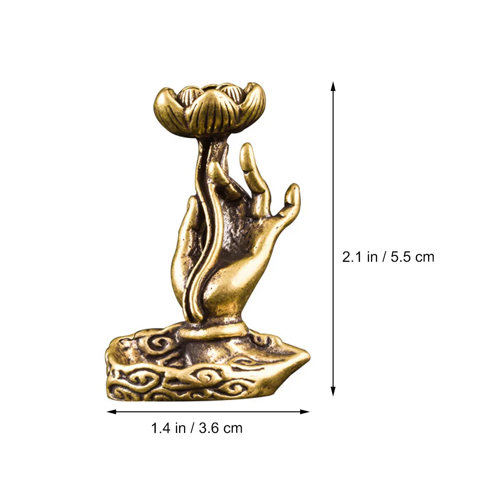 

Buddha Hand Lotus Backflow Incense Burner Retro Chinese Zen Decor For Meditation Yoga Studio Waterfall Censer Stick Cone
