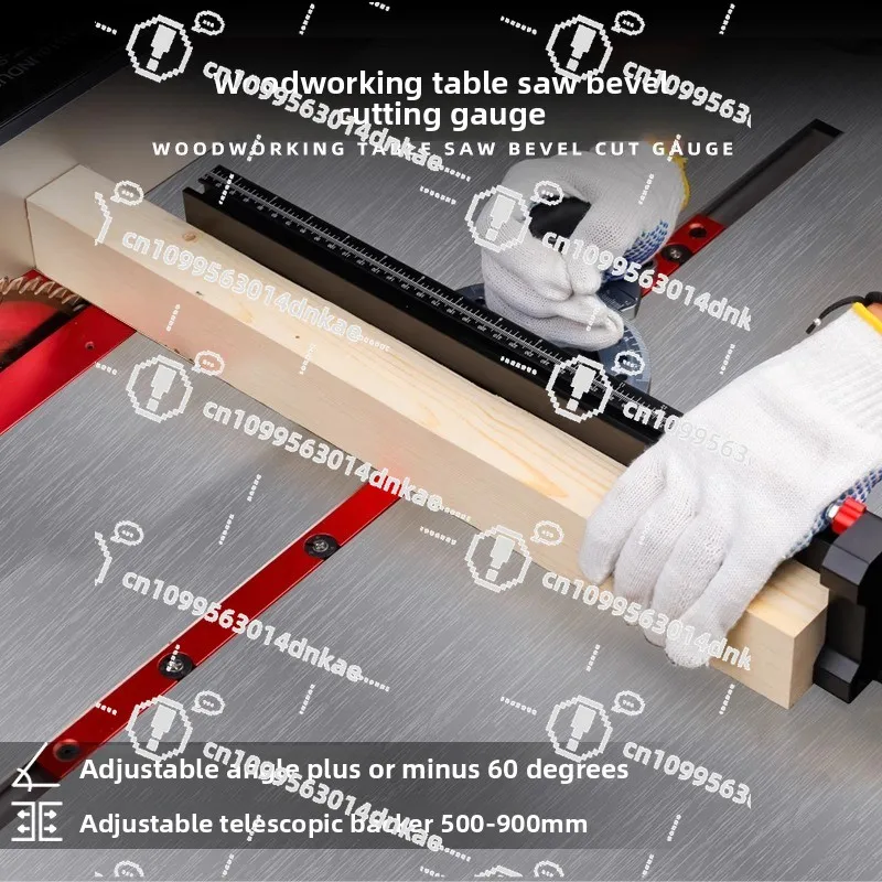 

Woodworking Table Saw Push Handle Adjustable Angle Miter Push Ruler Band Saw Miter Gauge Matching 19MM Chute 3/4 Slide Rail