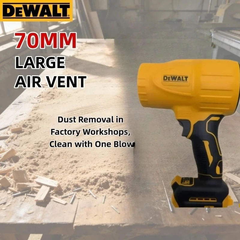 

Беспроводная воздуходувка DEWALT 800G с бесщеточным турбовентилятором, мощный портативный инструмент для сдувания пыли, перезаряжаемый