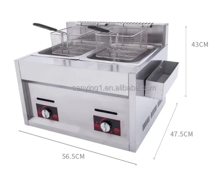 High Quality Household Desktop Stainless Steel Electric Multi-functional Chicken French Fries Deep Fryer