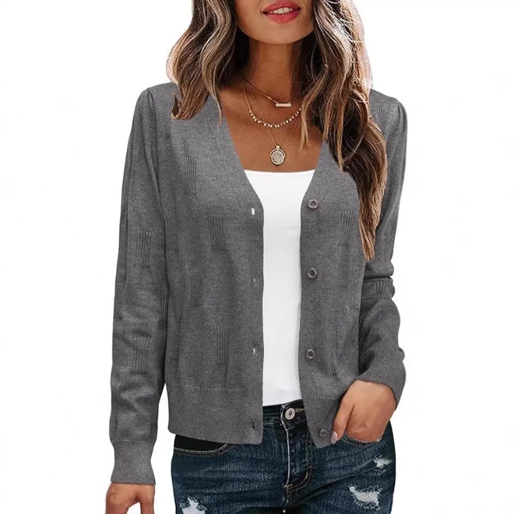 

Women's Soft Short Cardigan Casual Lightweight Shrug Sweater Top European American Style Fashion