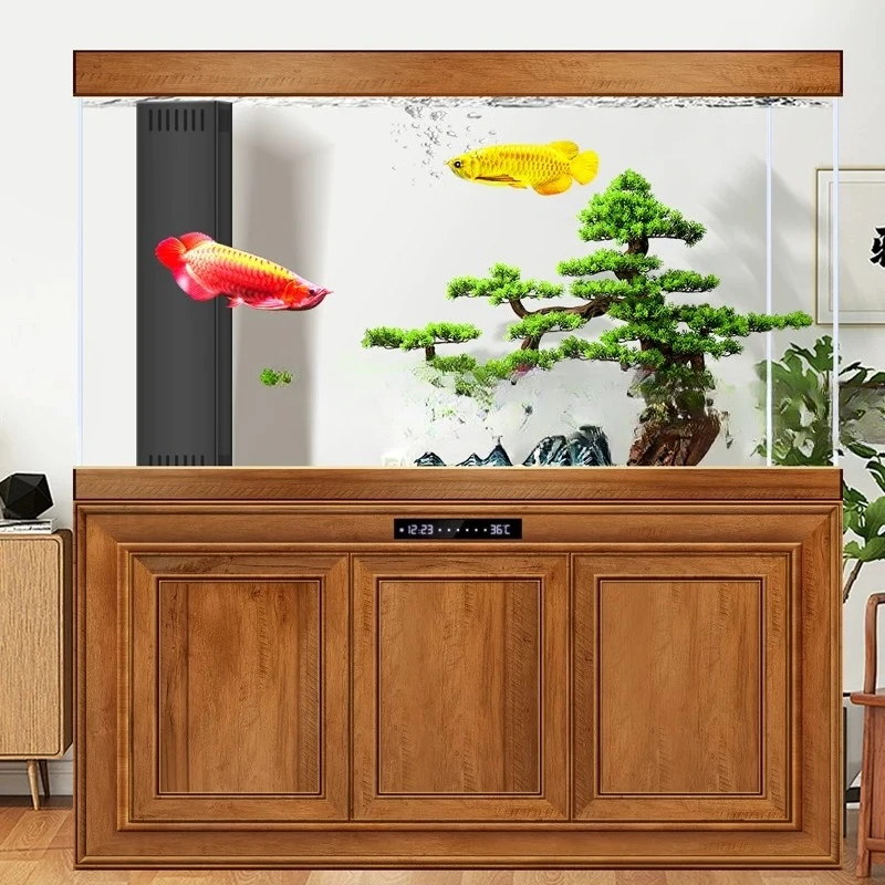 Self-maintaining Eco-friendly Aquariu Silent Glass Reception Desks Smart Integrated Cylinder Ffice Furniture Военное ДелоLJ40
