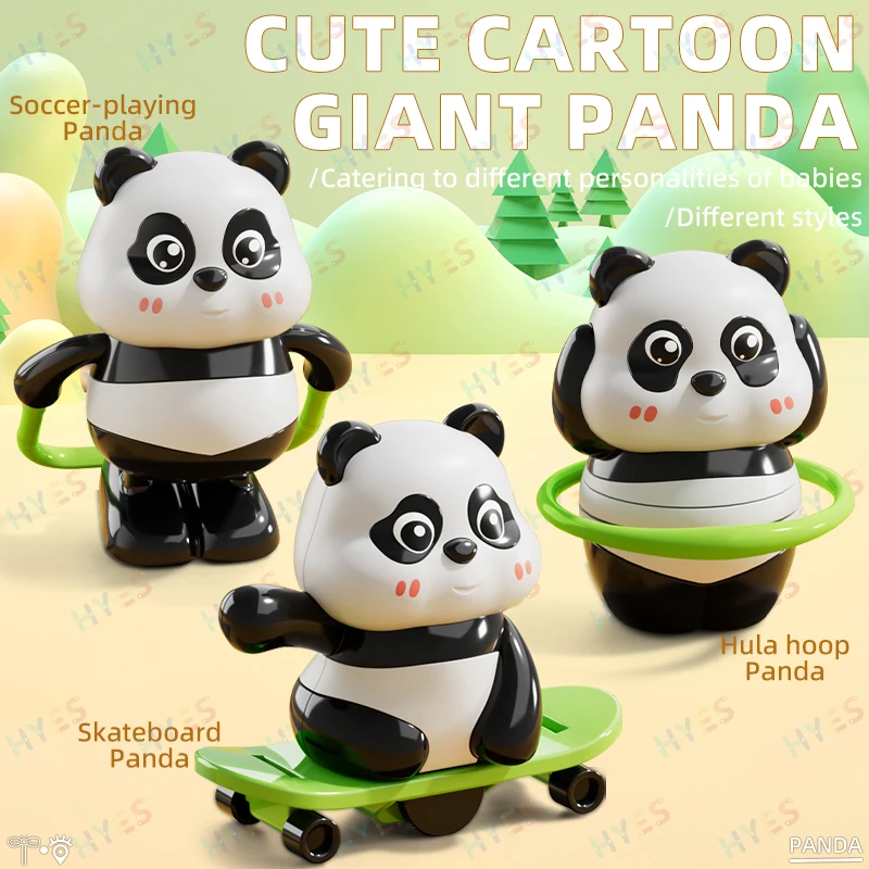 Zabawki nakręcane HYES Panda o tematyce sportowej, nakręcane pandy, zabawne edukacyjne zabawki nakręcane ze zwierzętami, świetne prezenty dla dzieci, chłopców i dziewczynek.