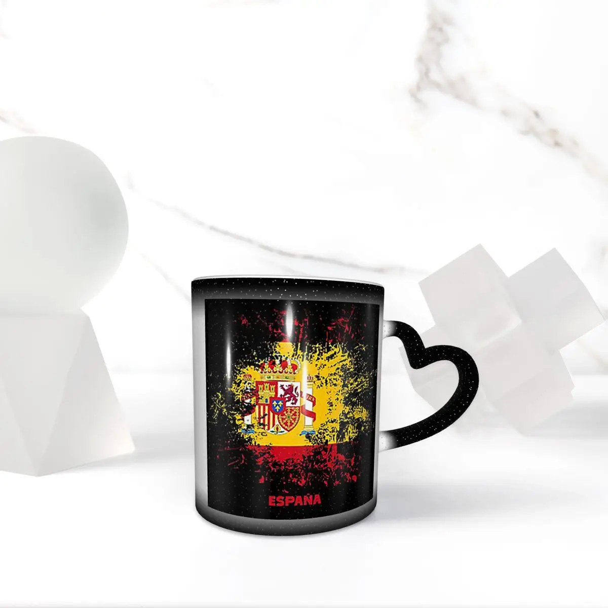 Spain Watercolor Spaniard Flag Spanish Outfit Mug Funny Ceramic Coffee Cups Tea Mugs Milk Cup Drinkware Gift for Woman Man