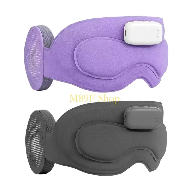 M89F 3D Eye Mask Contoured Rest Mask with Speaker Playback for Travel Breaks