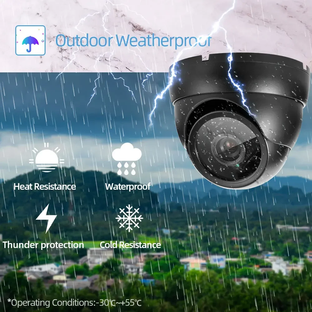 Outdoor Analog CCTV Video Surveillance Cameras Outside Waterproof HD 5MP AHD Home Camera with Motion Sensor Night Vision Cam 2MP