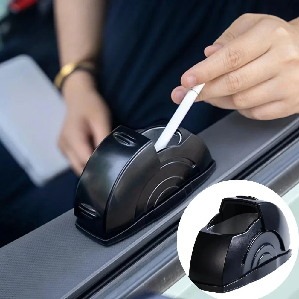 Portable Car Ashtray With Lid Universal Smokeless Cigarette Ash Cup Door Mount Holder Vehicle Interior Smoking Accessory