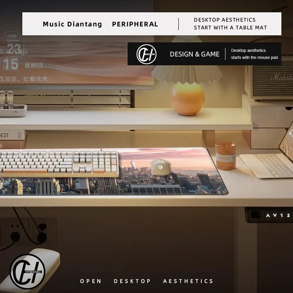 New York City Mouse Pad Laptop Non-slip Rubber Pad Computer Game Cabinet Keyboard Carpet Extended Game Mouse Pad