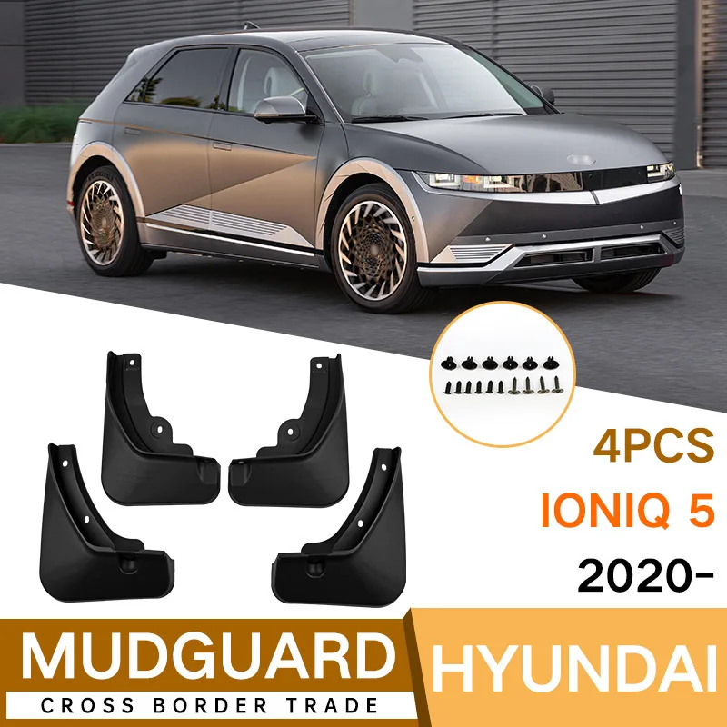 Für 2020-2025 Hyundai IONIQ 5 Vordere und Hintere Schmutzfänger Spritzschutz ABS-Kunststoff Zubehör