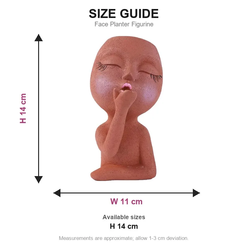 Face Planter Figurine 14cm Resin Figurine Home Decor Ornament for Living Room Shelf Desk Tabletop Gift