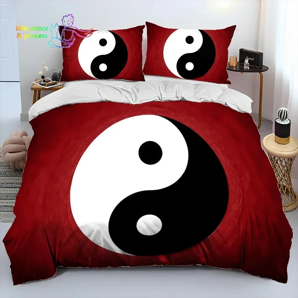 

3D Print Chinese Tai Chi Bagua Yin Yang Bedding Set Single Twin Full Queen King Size Bed Set Adult Kid Bedroom Home Decor