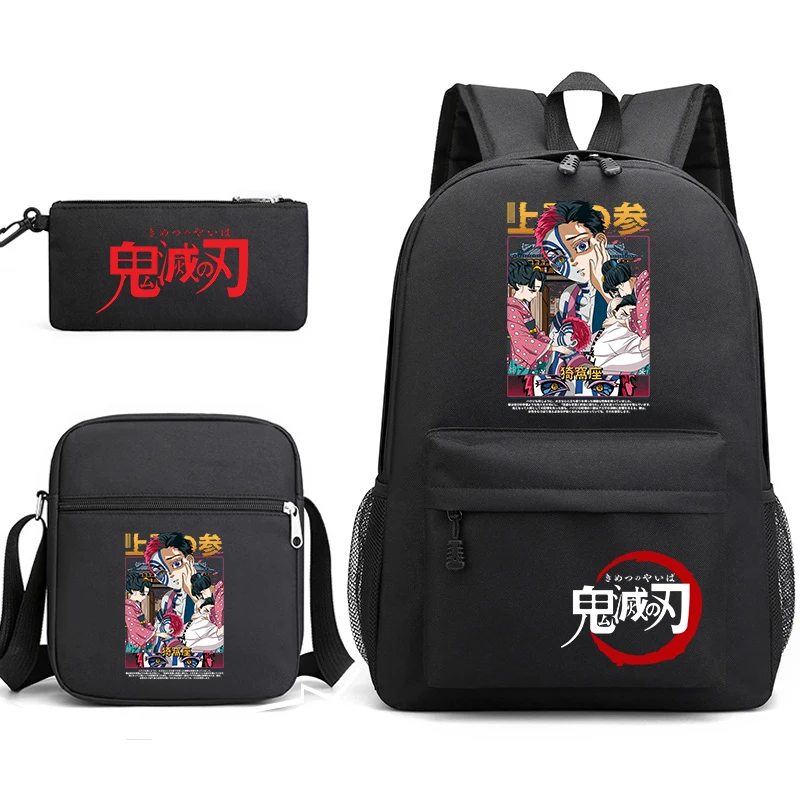 Demon Slayer Backpack Set with Matching Pencil Case and Shoulder Bag for Elementary School Kids view 6