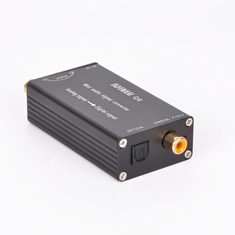 

Portable Q6 audio conversion decoder L/R stereo analog signal to digital fiber coaxial signal output DAC