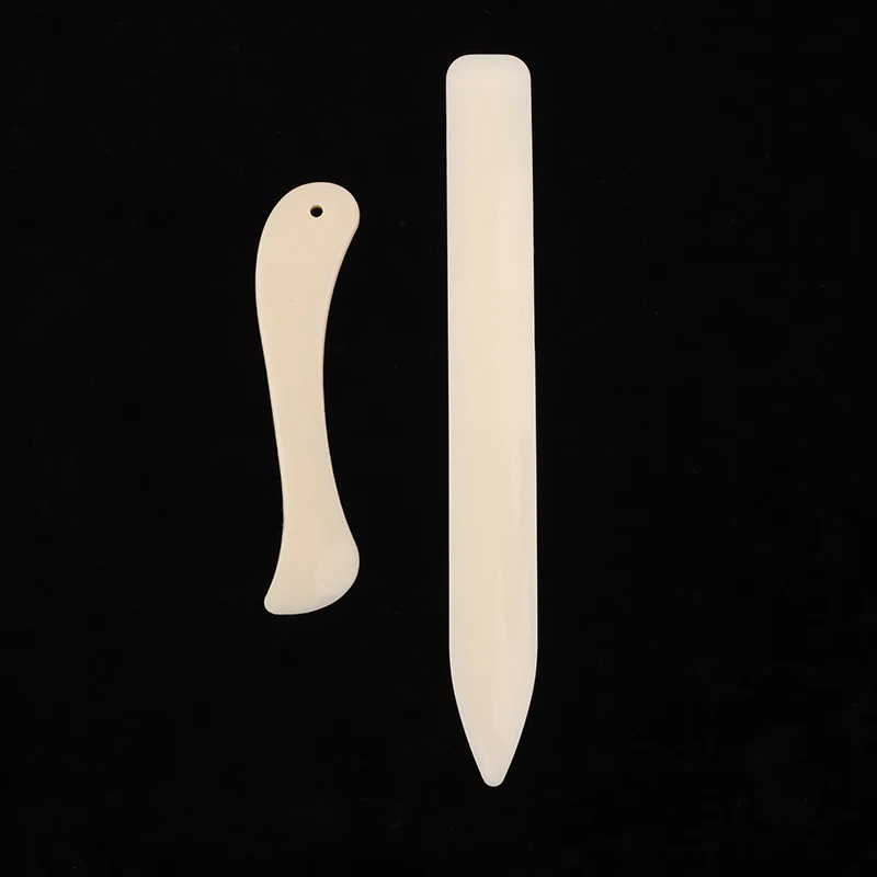 2Pcs/Set Imitation Bone Folder Plastic Open Leather Folding Creasing Paper Accessories Handmade Bookbinding Cards Tool