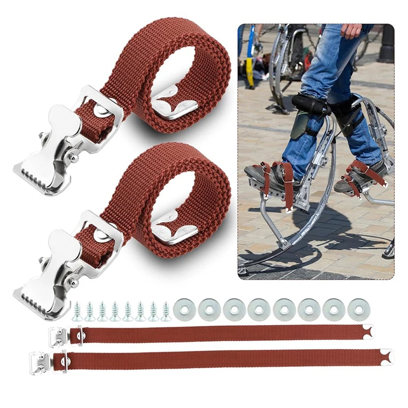ABRW Drywall Stilts Straps, 4PCS Nylon Leg Fixation Strap Replacement Kit for Drywall Stilts, Adjustable Foot Band Straps with