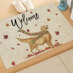 Vikama-Cute cat Crystal Velvet Carpet for children and adults, headboard, non-slip, dirt resistant, bedroom, living room 12 Main Sales Felpudo Gato - №5