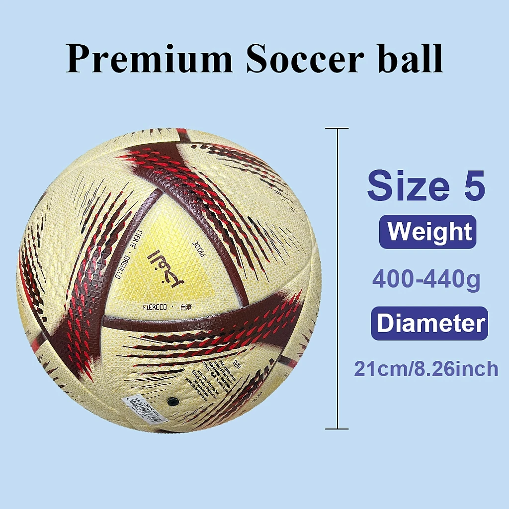 Bola de tamanho padrão 5, adequada para jogos ao ar livre adultos e adolescentes, futebol de couro sem costura pu, espuma de 4mm resistente ao desgaste, 1 peça
