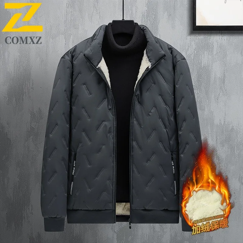 

COMXZ Мужская зимняя повседневная верхняя одежда, толстая теплая легкая стеганая подкладка для кемпинга, 2024, уличная высококачественная зимняя подкладка