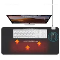 Multi-functional Heated Warm Writing Mouse Pad Wireless Charger Qi Wireless Charging Desk Notebook Keyboard Pads