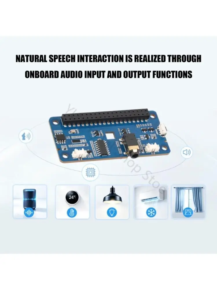 96BA Computer Audios HAT with DA7212 Codec, I2C and I2S Interfaces, 3.5 Mm Port and Speaker Output for Maker and Voice Projects