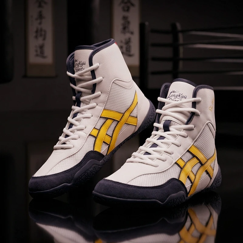 Hochwertige Professionelle Boxschuhe für Herren für Alle Jahreszeiten, Wrestling, Gymnastik, Indoor-Fitness und Umfassendes Training – Detail 9