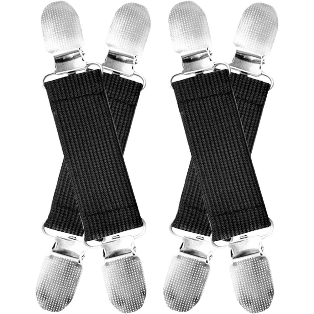 

4pcs Anti-Slip Glove Clips Elastic Band For Winter Mittens Holder Reusable Nonslip Gloves Clamps Portable