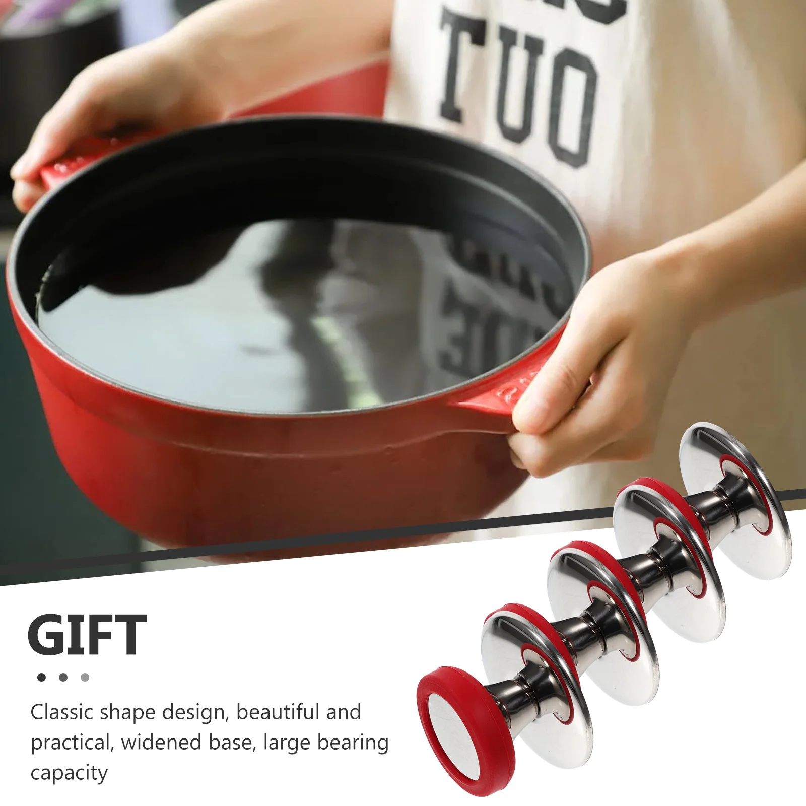 

4pcs Lid Knobs Stainless Universal Pot Lid Handles Steel Heat Resistant Replaceable Handles Cooking Accessories Kitchen Parts