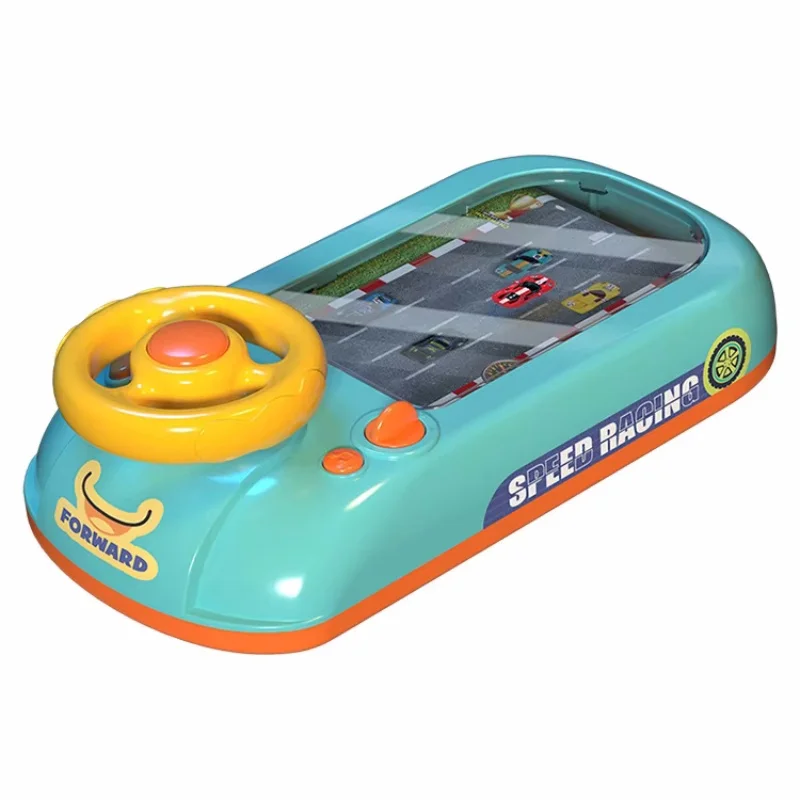 Carro de corrida eletrônico jogo aventura volante condução brinquedo crianças veículos simulação com som música para crianças presente do bebê