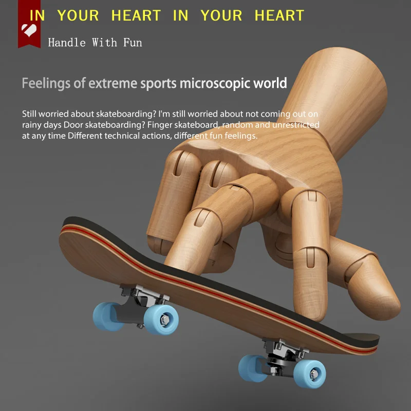 【X】Finger SkateBoard Wooden Fingerboard Toy Professional Stents Finger Skate Set