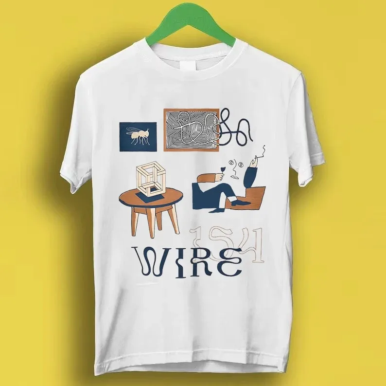 NEW Wire Band Album Gift For Fans Heavy Cotton White T Shirt S-5XL EN973