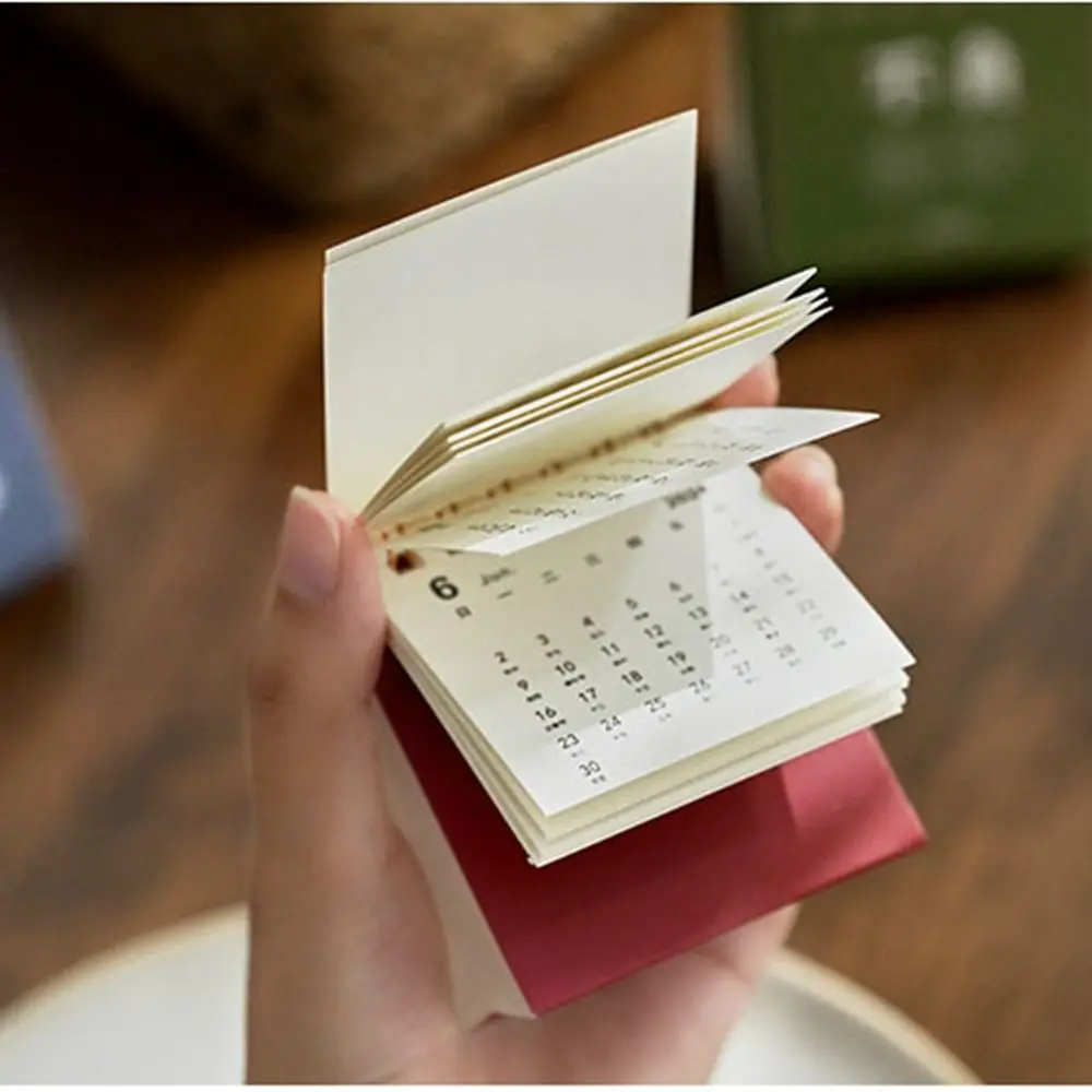 Kalender 2024 kecil meja kalender inspirasional teks Mini meja kalender Desktop ornamen pelajar harian perencana
