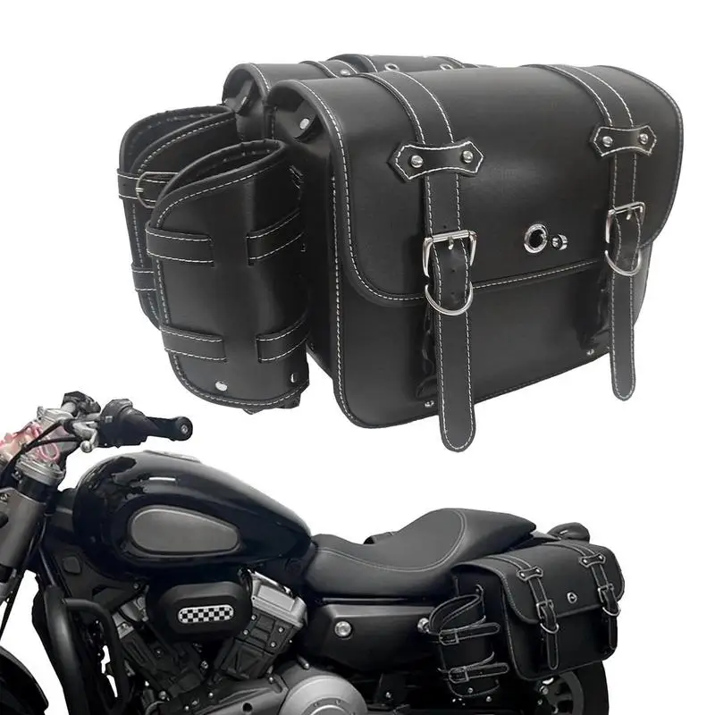 

PU Leather Motorcycle Saddle Bags Waterproof Tail Bags Durable Rear Moto Seat Bag Large Capacity Riding Motocross accessories