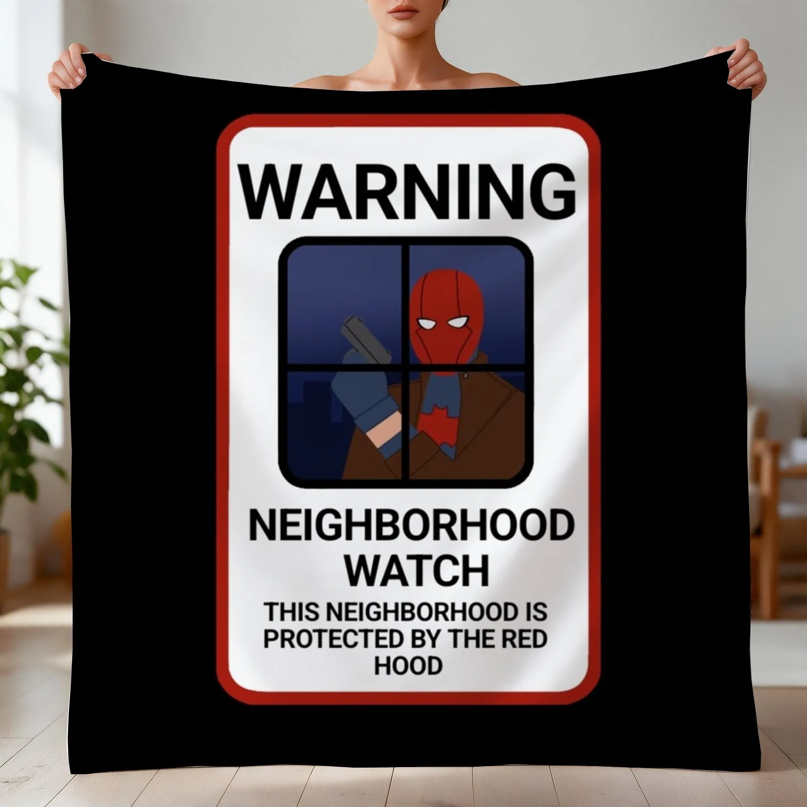 Red Hood Neighborhood Watch Throw Blanket Summer Beach manga Blankets