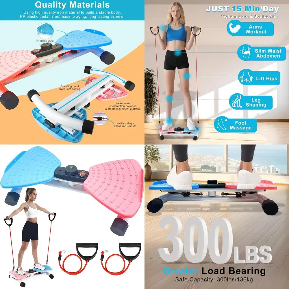 

At-Home Silent Waist Trainer for Men & Women with 300lbs Resistance