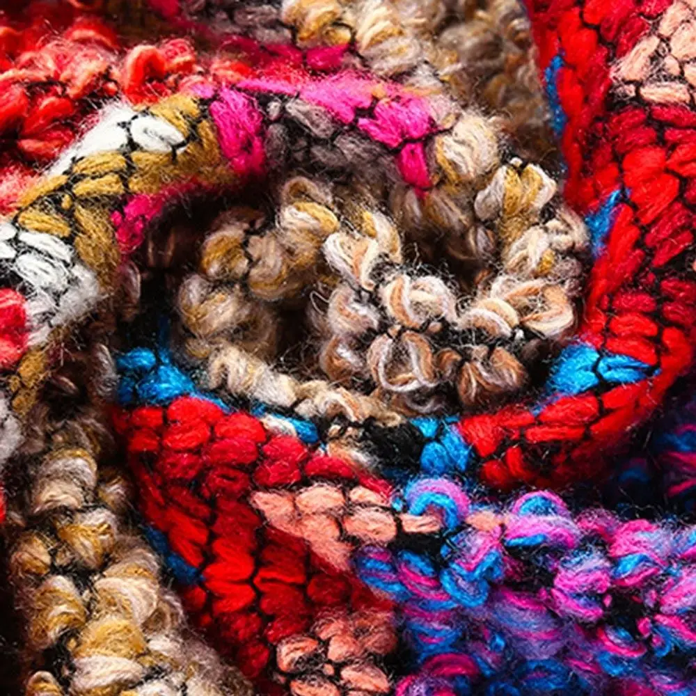 Fashion Coat Overlays Knitting Wraps Mongolian Poncho Women's Ethnic Style Knitted Cape Pullover Tassel Shawl
