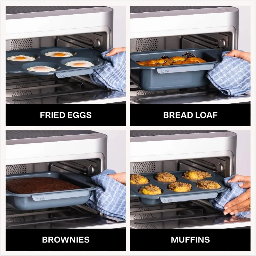 

5-Piece Chef's Choice Lite Accessory Set, Includes Non-Stick Egg Pan, Muffin Pan, Loaf Baking Dish, Brownie Tray