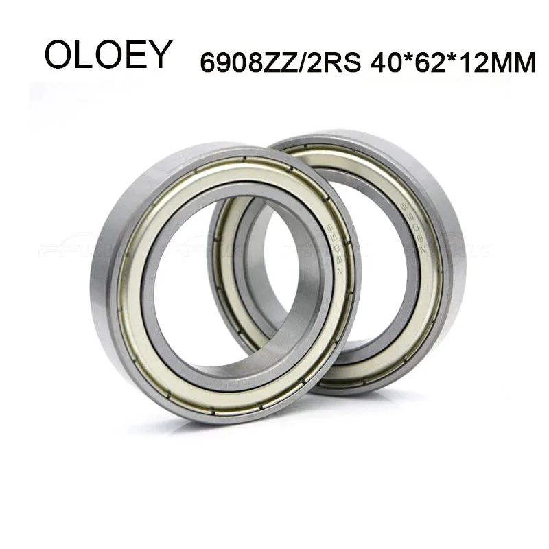 OLOEY 6908 2RS ZZ Deep Groove Ball Bearing 6908RS 6908RZ 40*62*12 mm 2/4pcs/lot High Quality